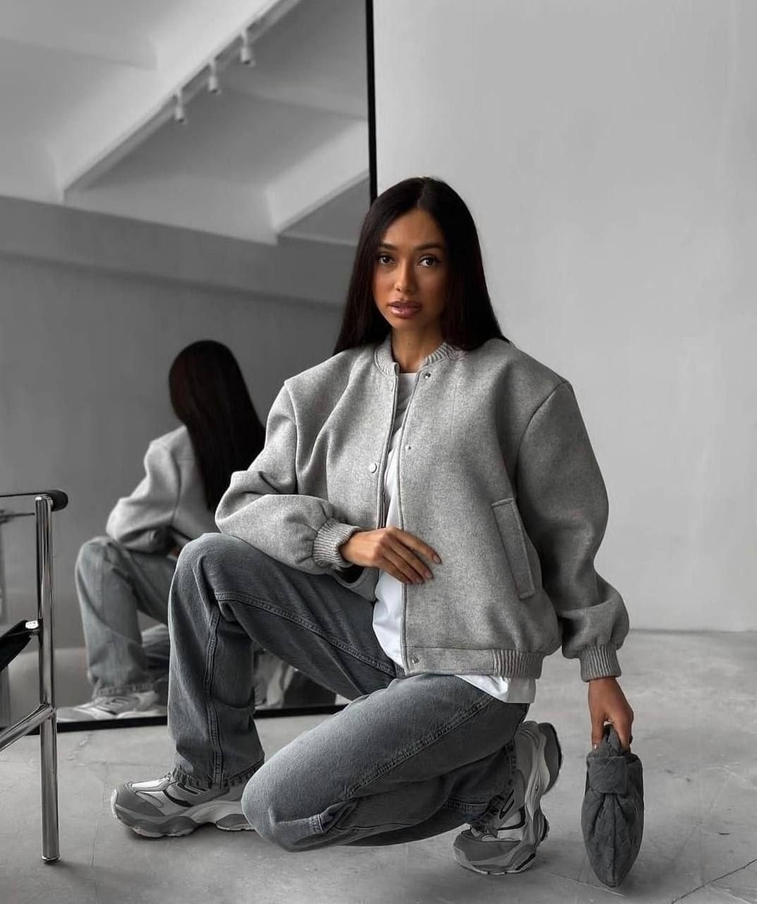 бомбер женский оверсайз,куртка бомбер оверсайз весенний шерстяной,куртка бомбер,бомбер серый,куртка бомбер женская