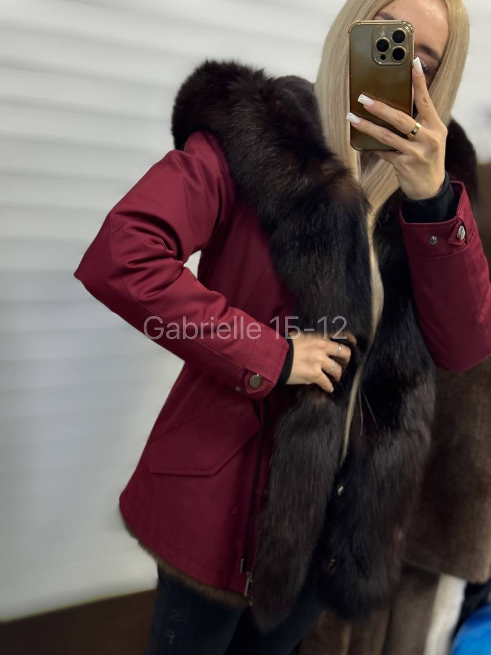 парка женская с натуральным мехом,парка с мехом,парка с натуральным мехом,красная парка с мехом,зимняя парка с мехом "сюзанна" бордо