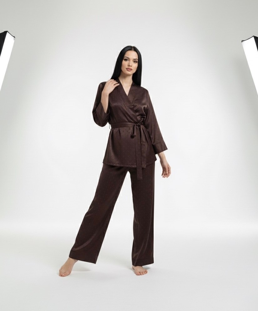 костюмы брючные,костюм с брюками,стильная пижама,шелковый костюм в пижамном стиле,шелковый костюм в пижамном стиле в 2025