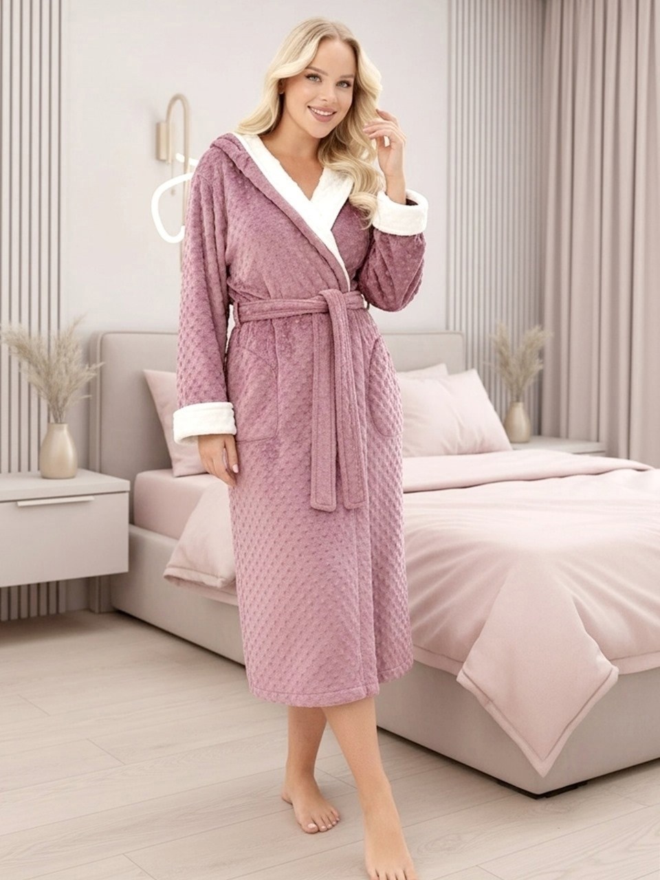 женский махровый халат,халат женский nusa,женский халат,банные халаты,халат домашний теплый