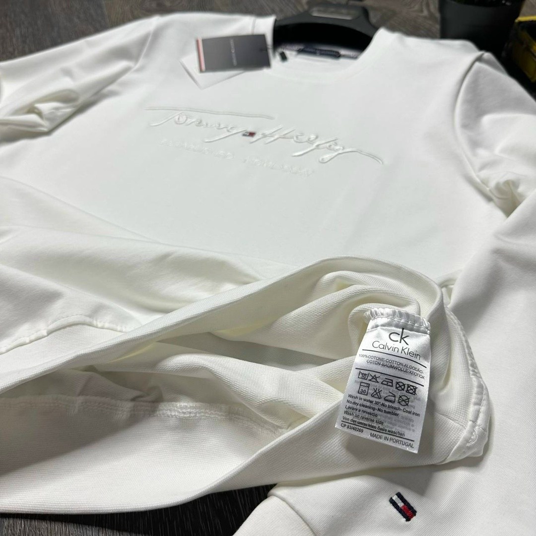 свитшот мужской tommy hilfiger,толстовка томми хилфигер белая,свитшот tommy hilfiger,брендовые свитшоты,свитшот джемпер