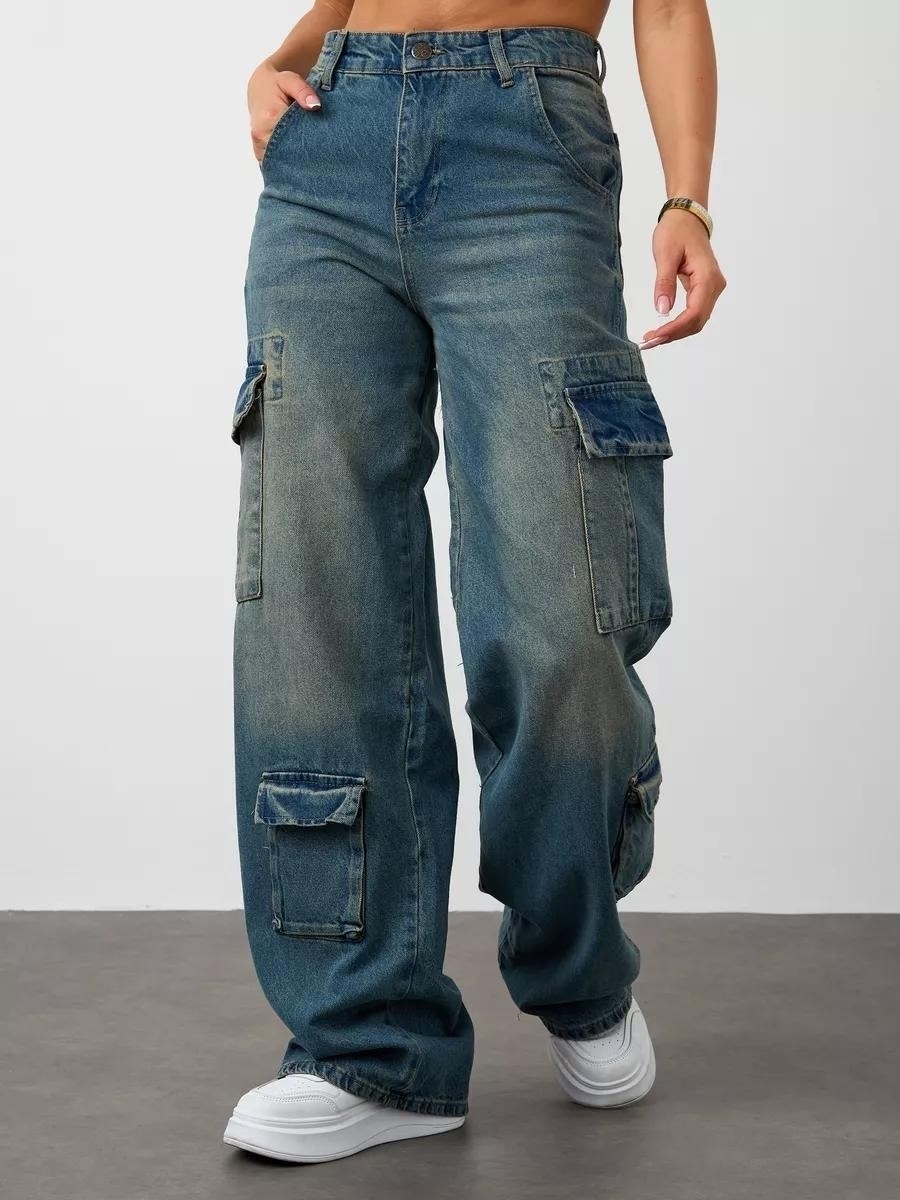джинсы карго женские широкие,джинсы карго,джинсы карго женские,широкие джинсы карго,джинсовые брюки карго