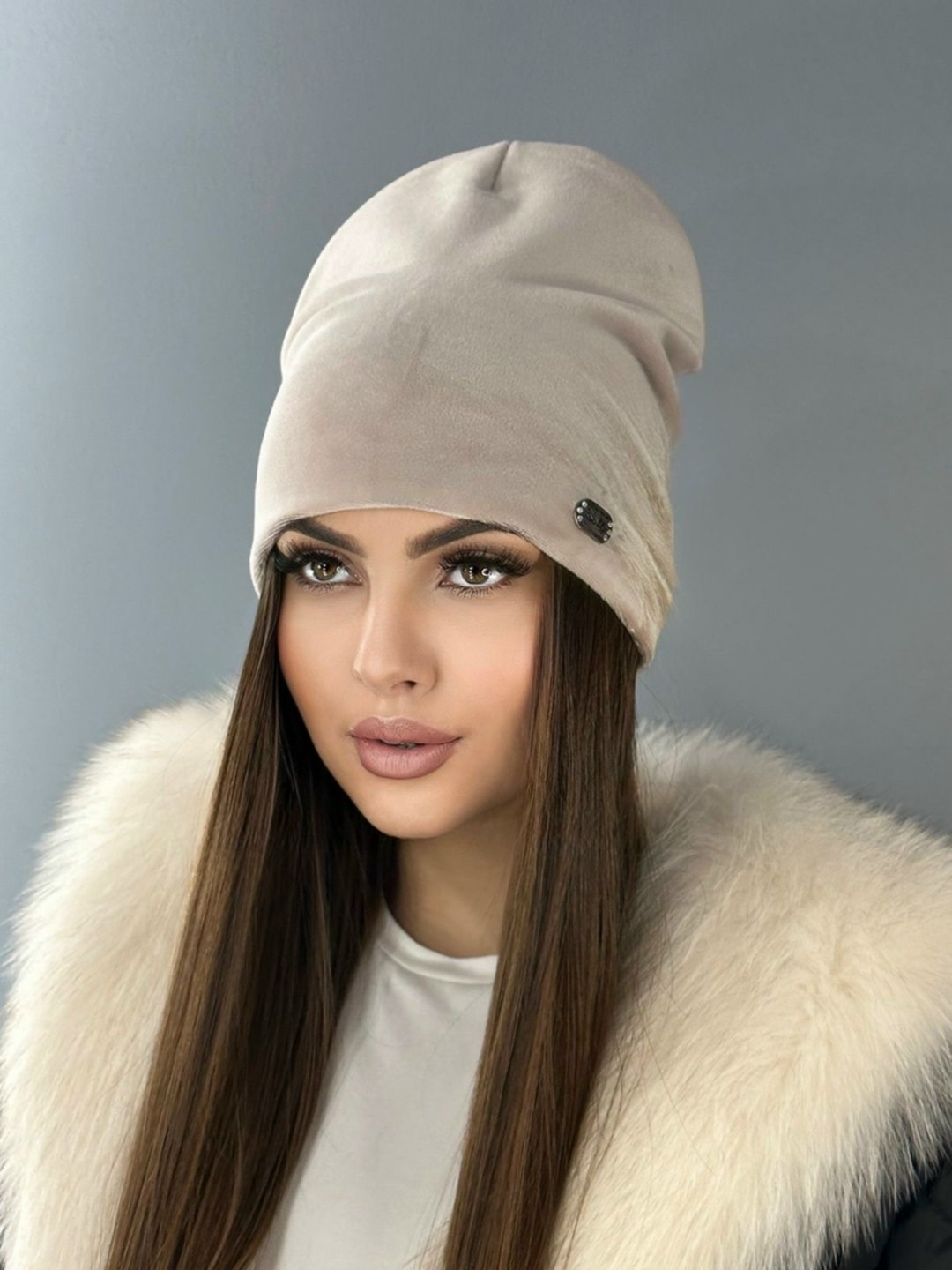 шапка для женщин,шапка женская велюровая,велюровая шапка,женская шапка,шапка теплая бини велюровая