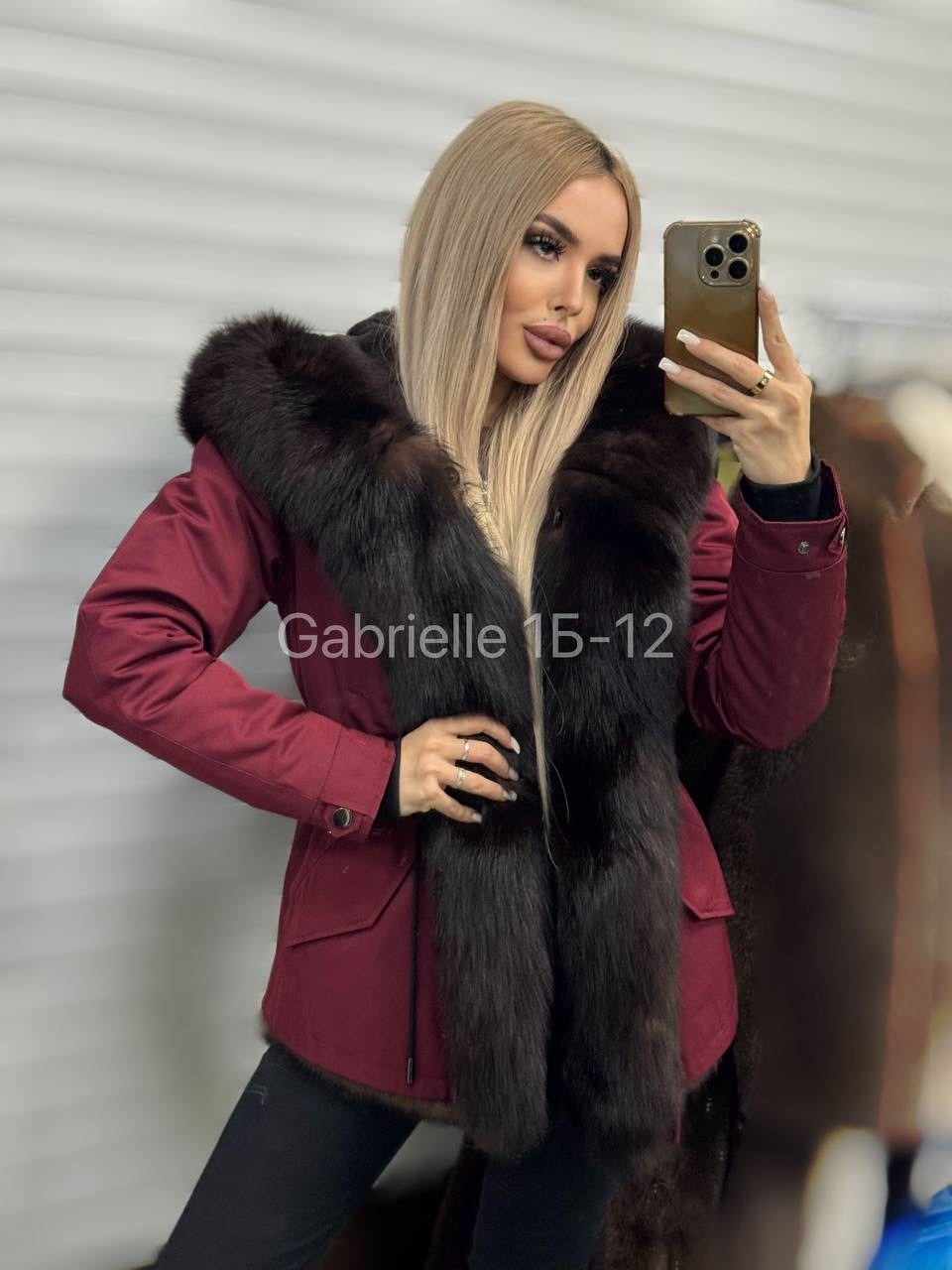 парка женская с натуральным мехом,парка с мехом,парка с натуральным мехом,красная парка с мехом,зимняя парка с мехом "сюзанна" бордо