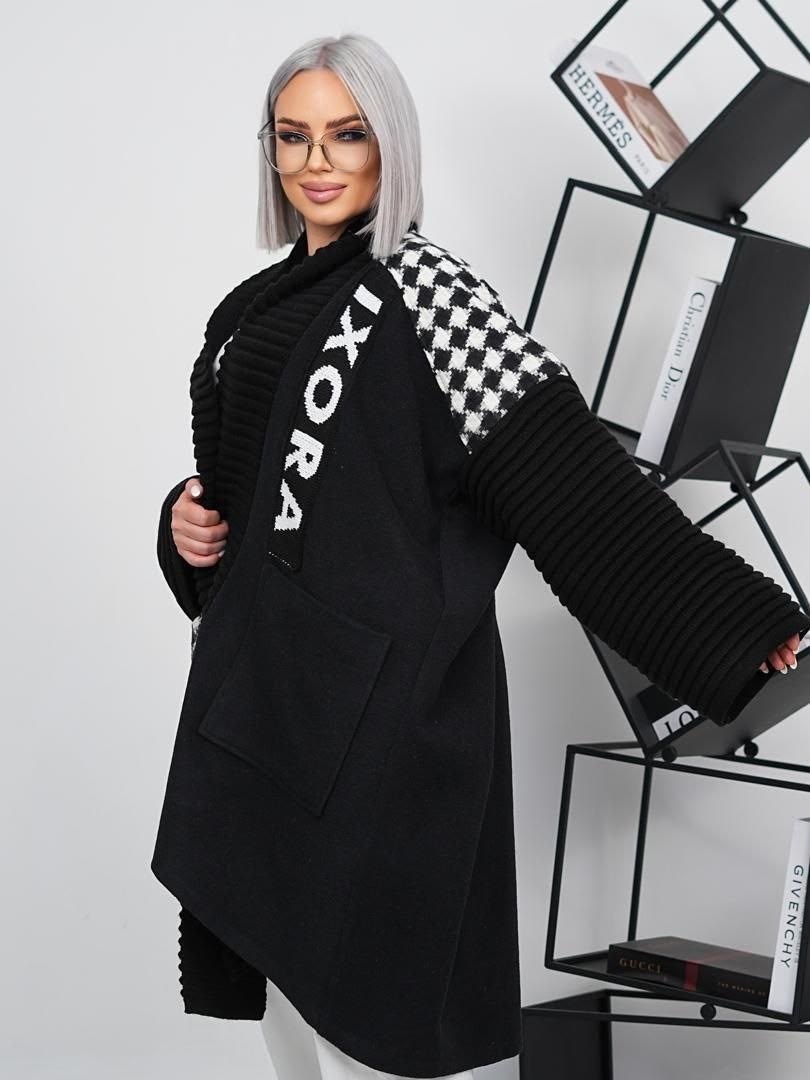 кардиган,кардиган вязаный длинный оверсайз daffy world,кардиган женский,кардиган вязаное,удлиненный кардиган