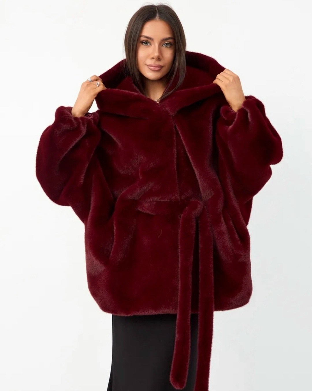 эко шуба,шуба из эко меха,бордовая шуба,пальто женские,пальто демисезонная