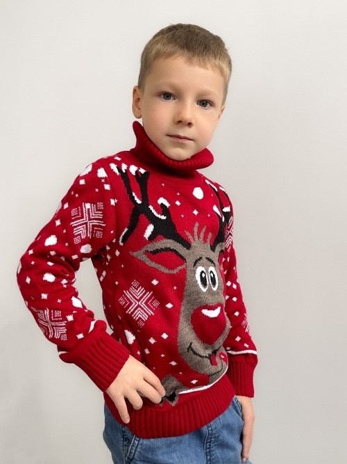 свитер детский новогодний с оленями,новогодние свитера для детей,свитер с оленями детский,свитер новогодний детский,новогодние свитера