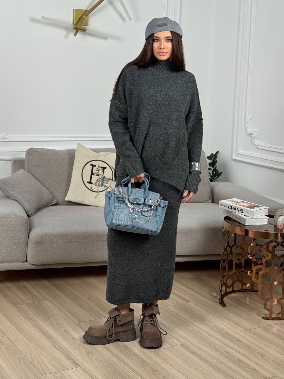 трикотажные костюмы,теплый трикотажный костюм с юбкой,костюм с юбкой и кофтой,кофта с юбкой,женский костюм с юбкой