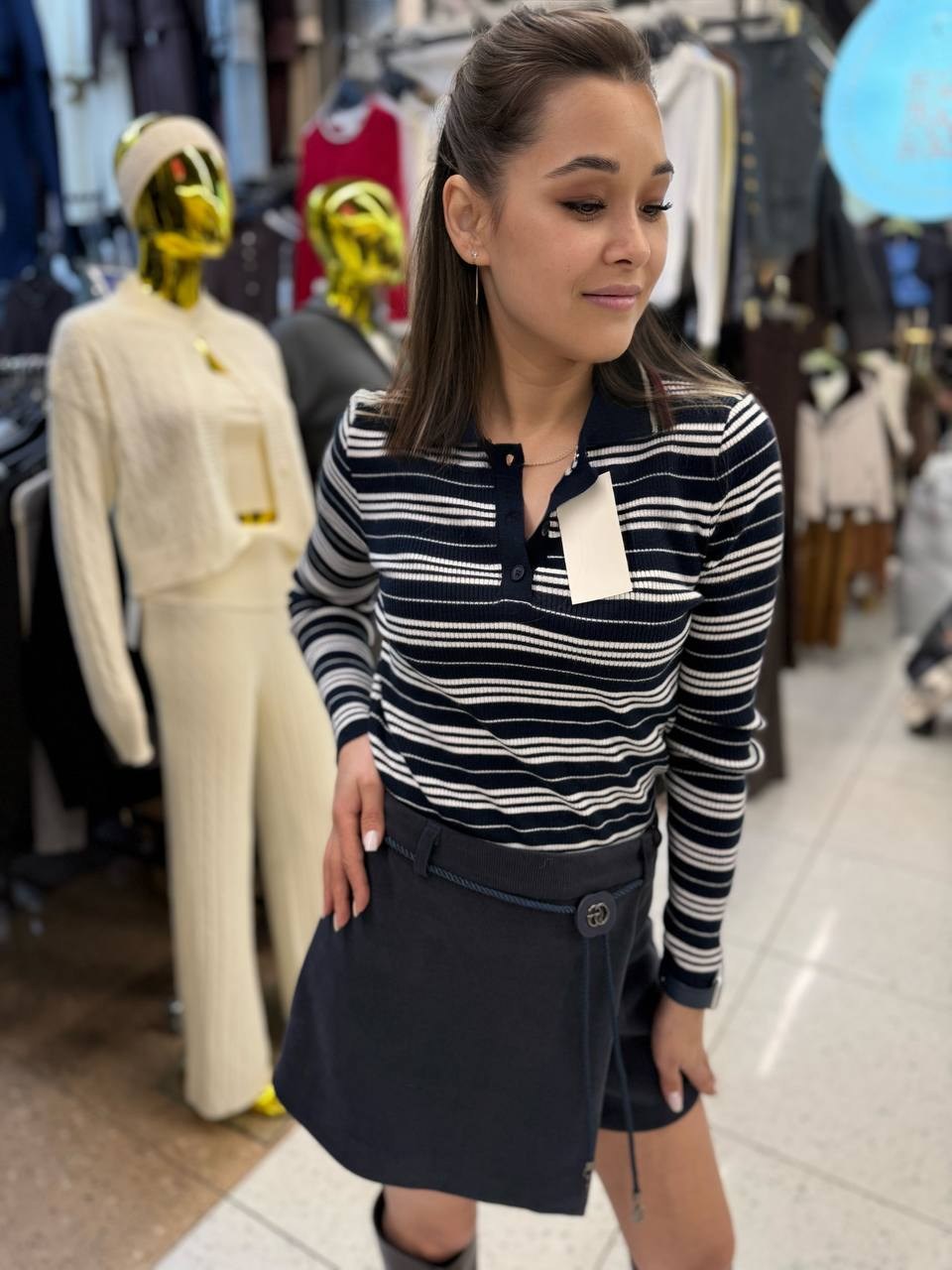 кофта женская,женская кофточка,свитер поло,поло вязаное,джемпер поло