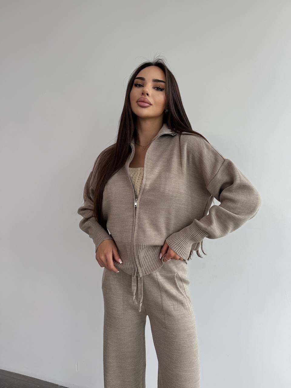 костюм трикотажный,кашемировый костюм женский,трикотажный костюм женский,костюм с брюками,костюм женский теплый