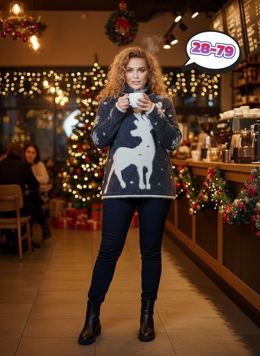 свитера с оленями,новогодний джемпер,свитера женские,свитер с оленями женский,джемпер