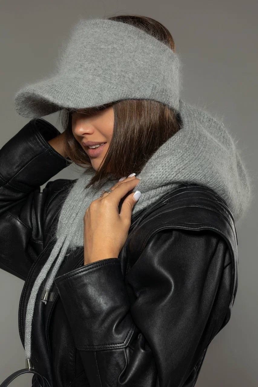 капор из ангоры,капор женский капюшон,капор женский вязаный,капор капюшон,капор ангора