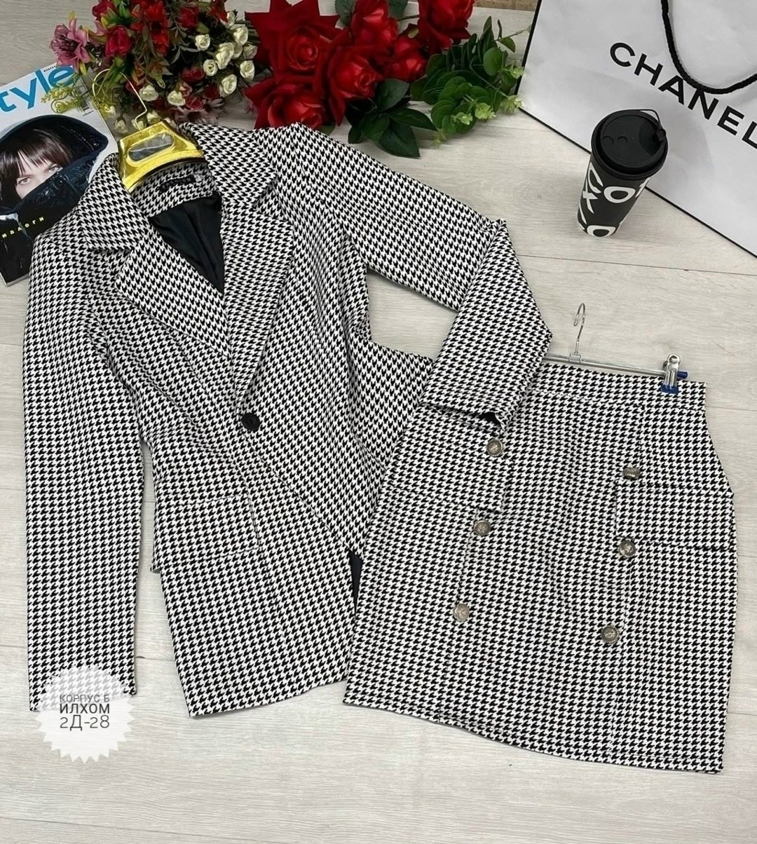 костюм юбка и пиджак гусиная лапка,твидовый костюм с юбкой,костюмы женские с юбкой,костюм пиджак и юбка,костюм жакет и юбка