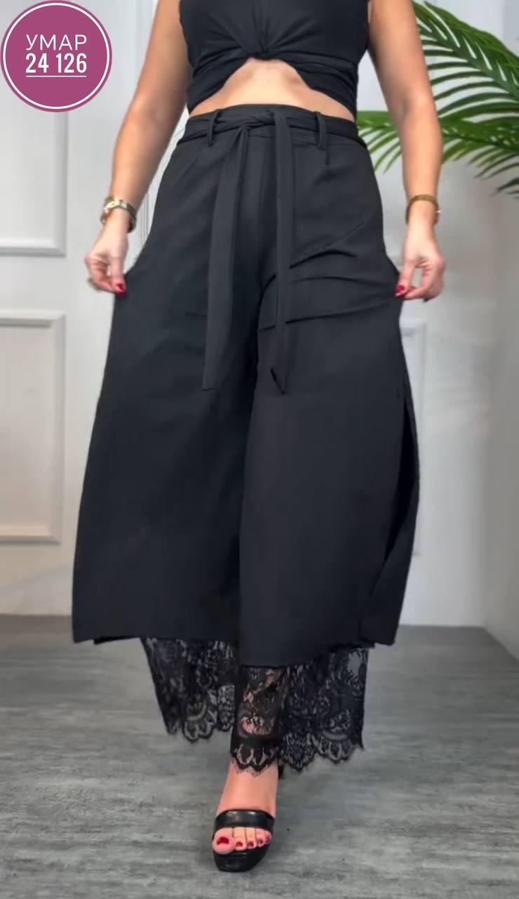 брюки с кружевом,модные брюки,брюки нарядные,женские брюки,юбка женская