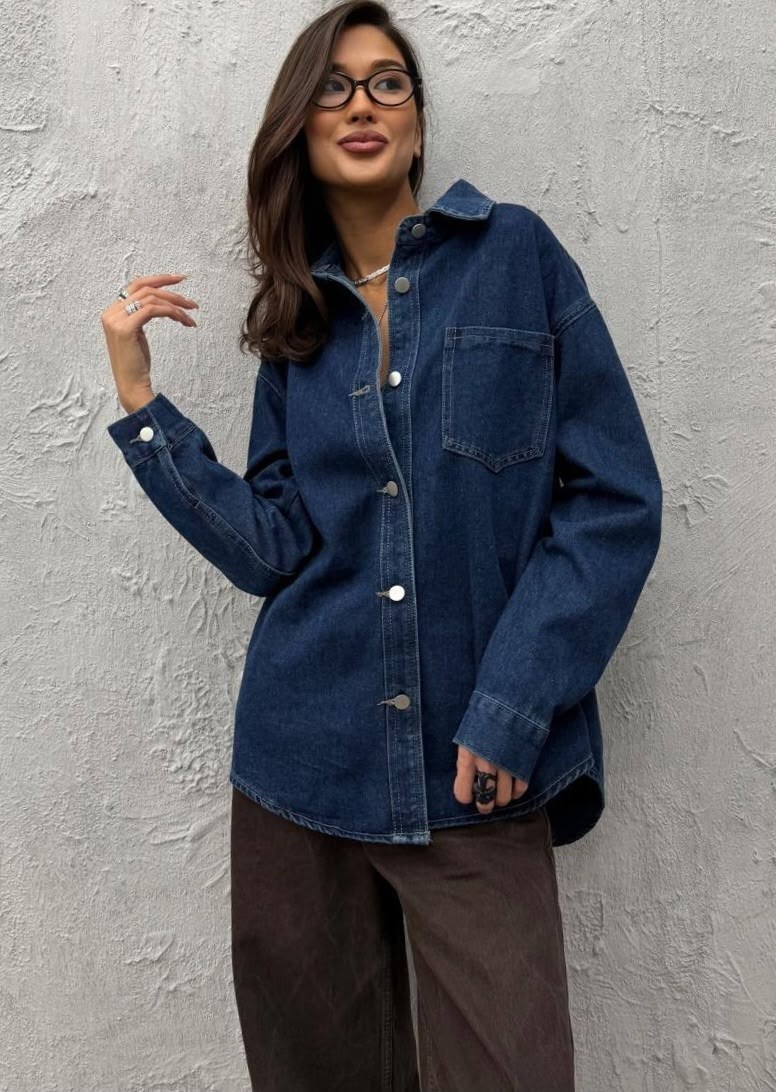 рубашка джинсовая женская,черная джинсовая рубашка женская оверсайз,джинсовая рубашка,рубашка женская,рубашка