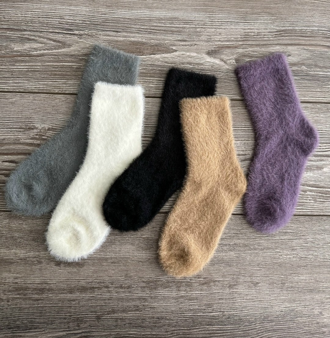 пушистые носки,теплые женские носки,норковые носки,теплые носки для дома,теплые зимние носки