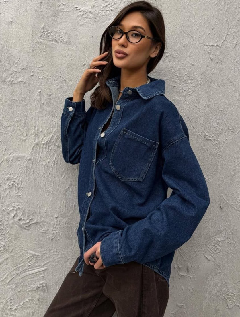 рубашка джинсовая женская,черная джинсовая рубашка женская оверсайз,джинсовая рубашка,рубашка женская,рубашка