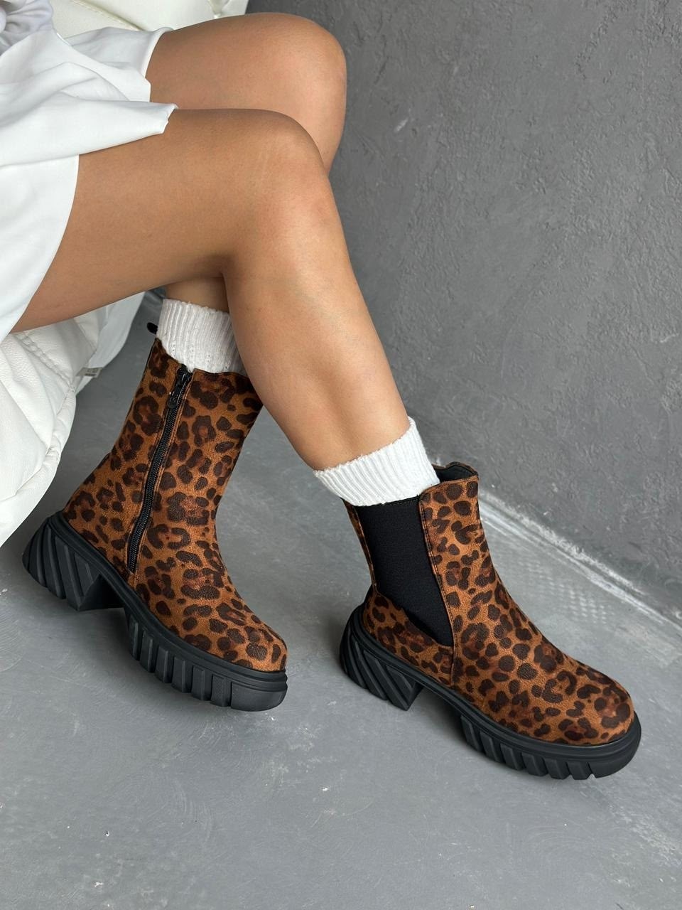 леопардовые ботинки,ботинки женские, женская,стильные ботинки,модные ботинки