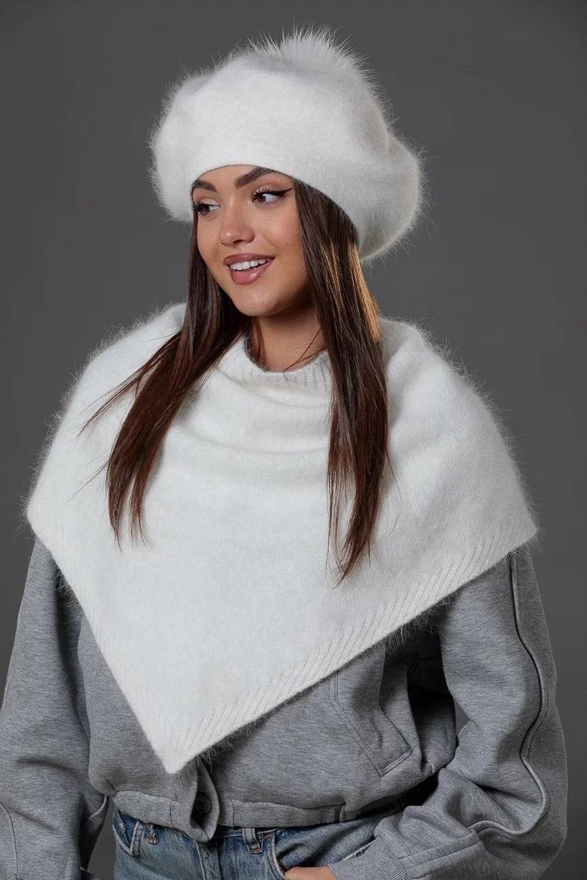 шапка платок,шапочки,шапка с шарфом,комплект шапок,женская шапка