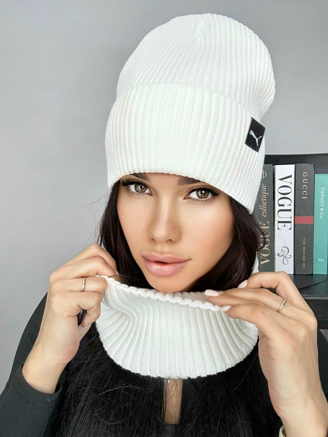 комплект шапка женская на флисе со снудом,комплект шапки,шапка женская на флисе,комплект женский шапка,женский комплект шапка со снудом