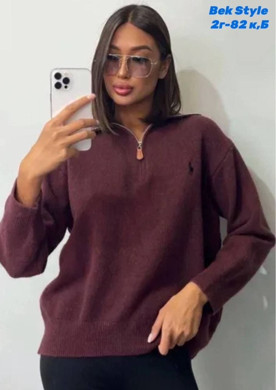 свитер женский оверсайз,свитер вязаный оверсайз с горлом,свитер вязаный оверсайз с горлом на молнии,женская кофта,женские джемпера