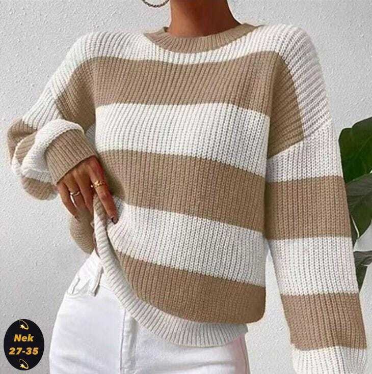 yyfs женские модные повседневные свитера в,женский свитер в полоску,женский свитер,модные свитера,женский трикотажный свитер в полоску