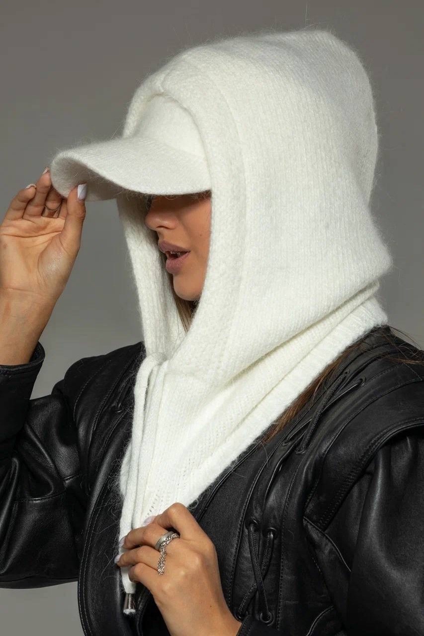 капор из ангоры,капор женский капюшон,капор женский вязаный,капор капюшон,капор ангора