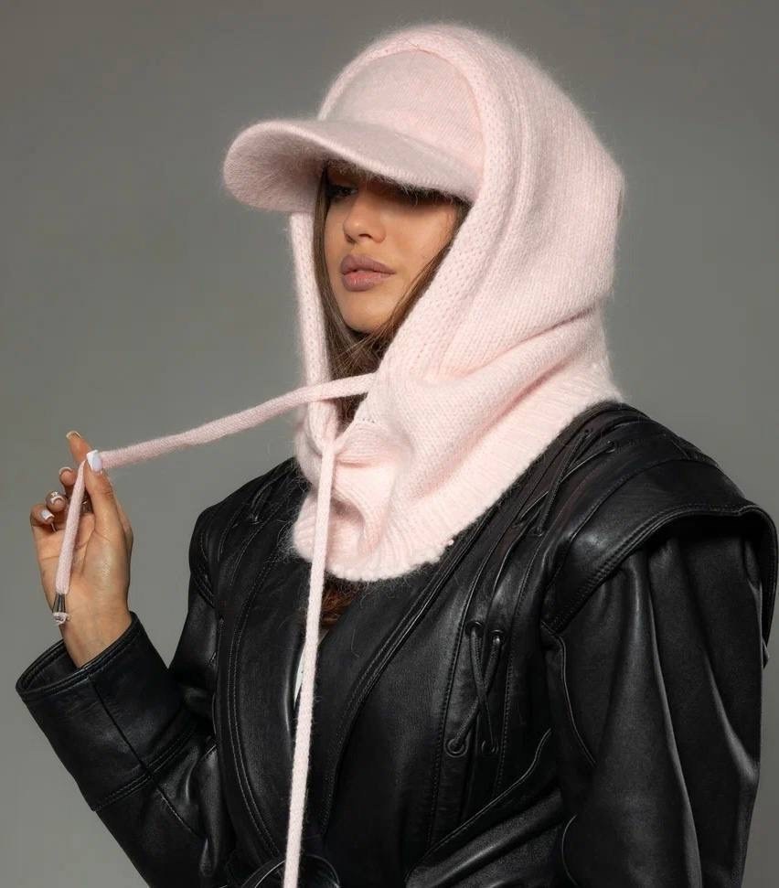 капор из ангоры,капор ангора,комплект капор,женский вязаный капюшон,капор