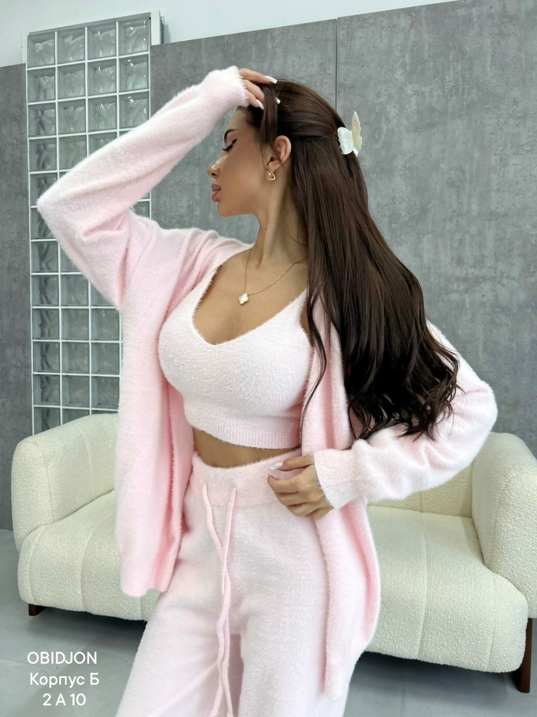 костюм трикотажный,вязаные брюки,женские костюмы,костюм топ