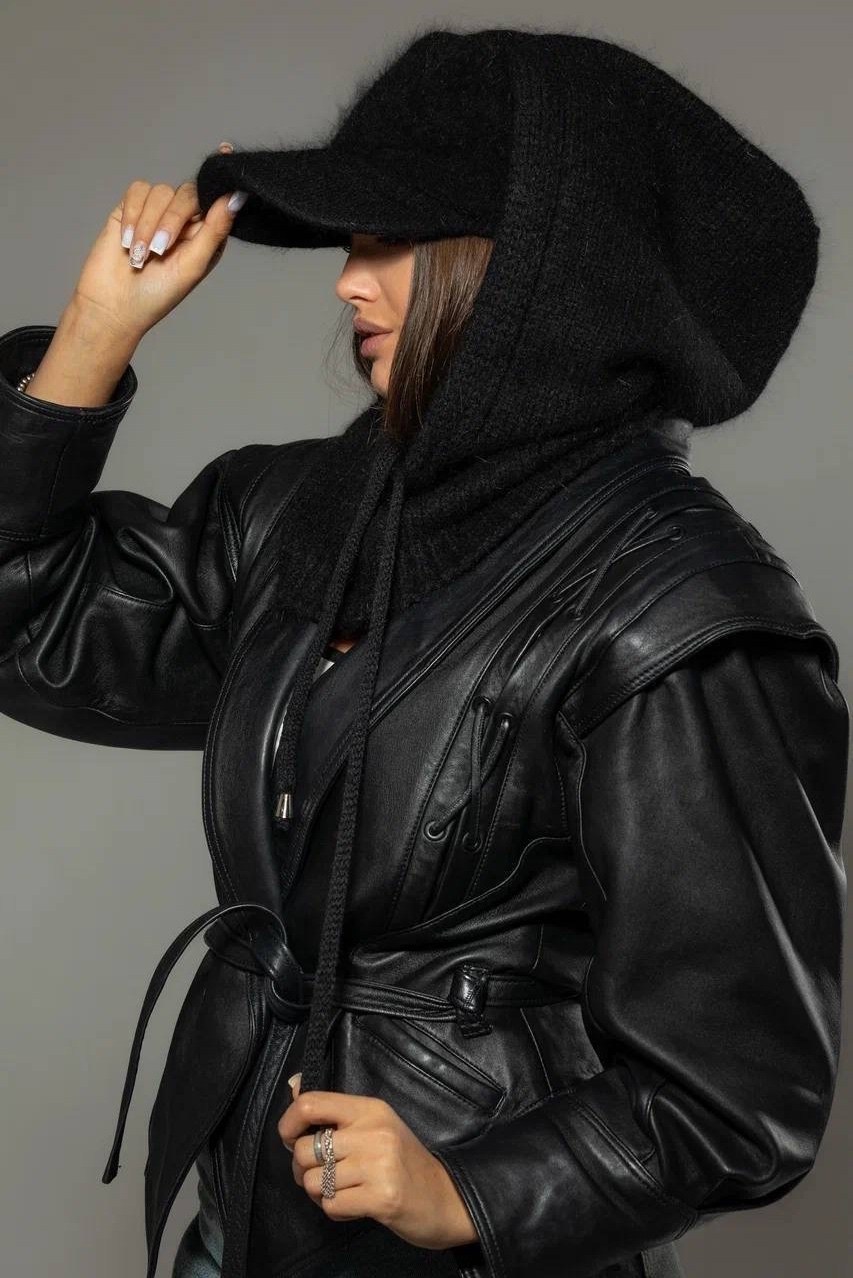 капор из ангоры,капор ангора,комплект капор,женский вязаный капюшон,капор