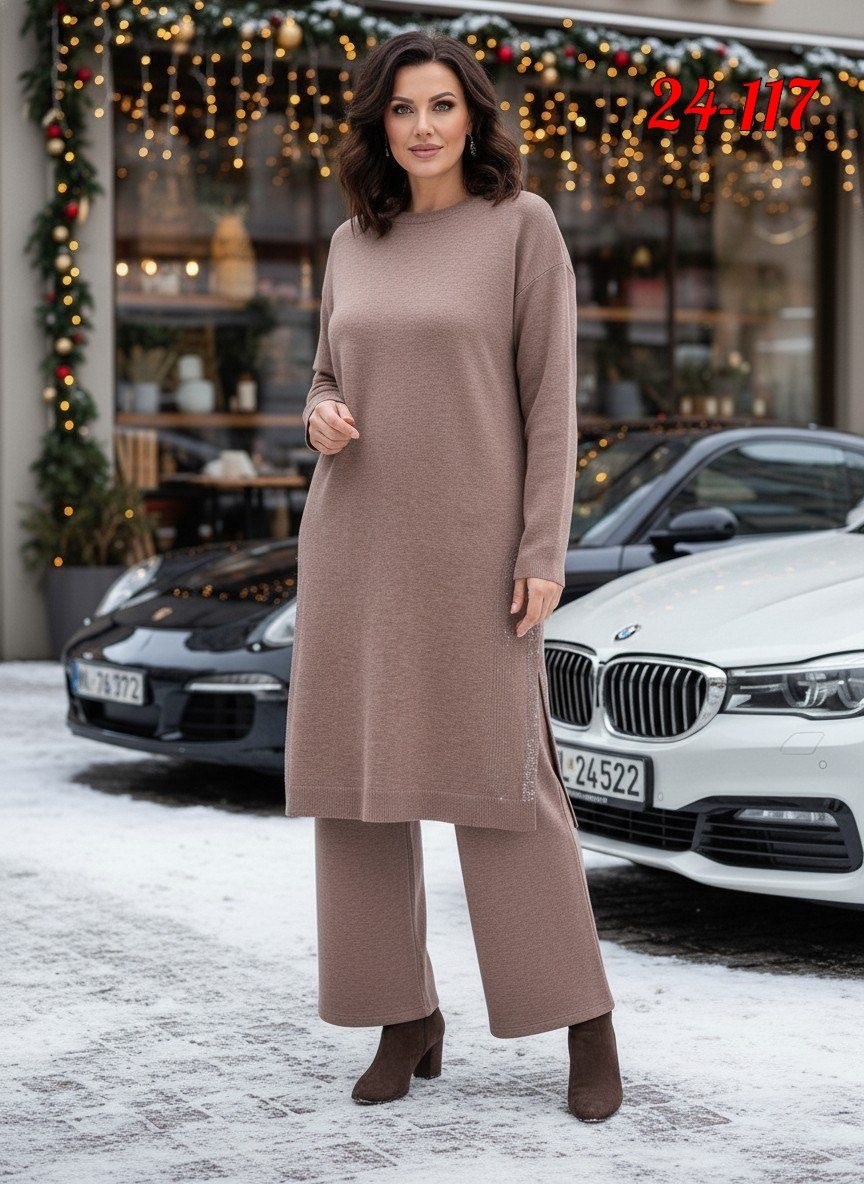 трикотажные костюмы,костюм бежевый,костюм с брюками,вязаный брючный костюм,женский трикотажный костюм