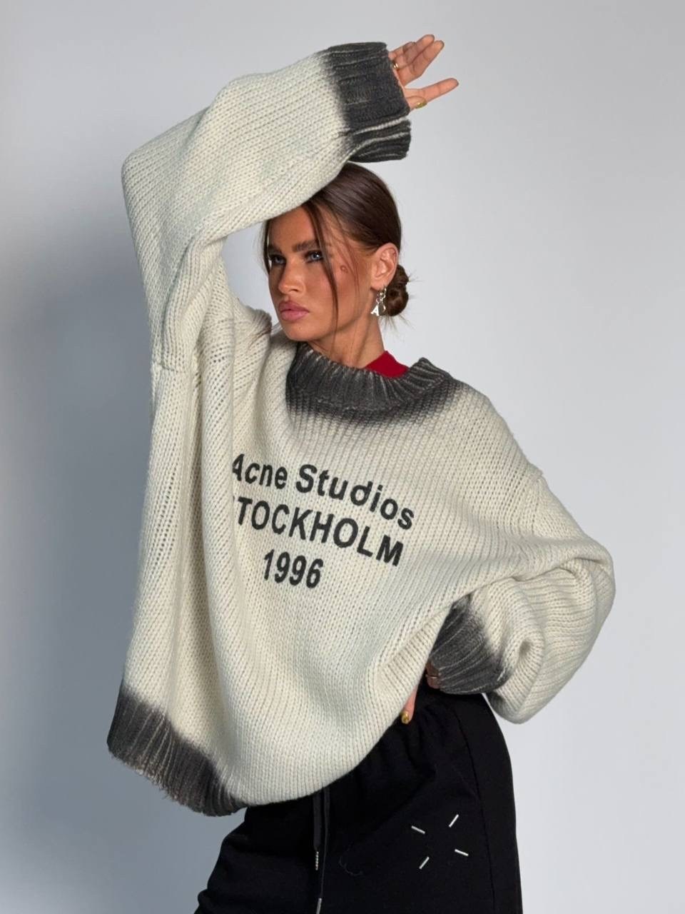 свитер acne studios,acne studio stockholm 1996,модные свитера,пуловер оверсайз,свитер