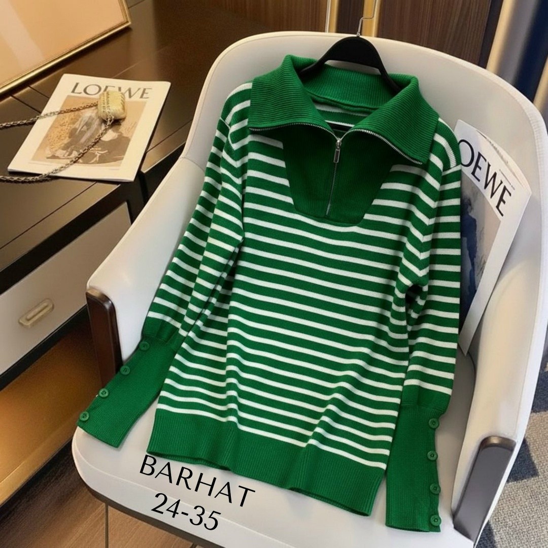 женский свитер,свитер с воротником,свитер в полоску женский,трикотажный свитер в полоску,свитер с полоска