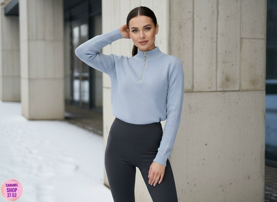 женская кофта,модный джемпер,джемпер трикотажный,джемпер голубой,водолазка