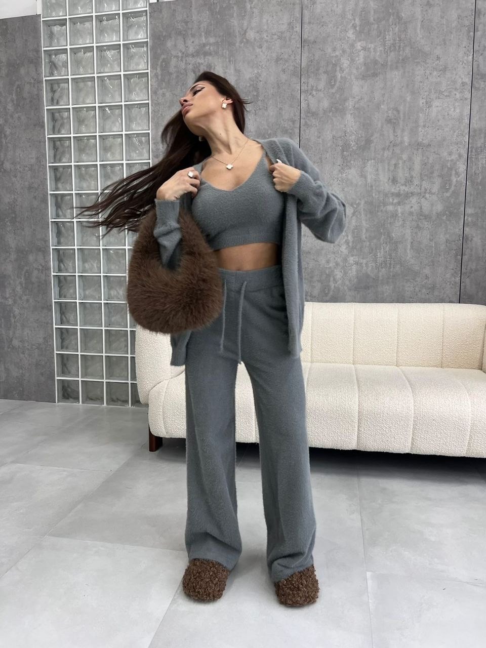 вязаные костюмы,костюм трикотажный,пижамы для женщин,костюм с кардиганом,кардиган