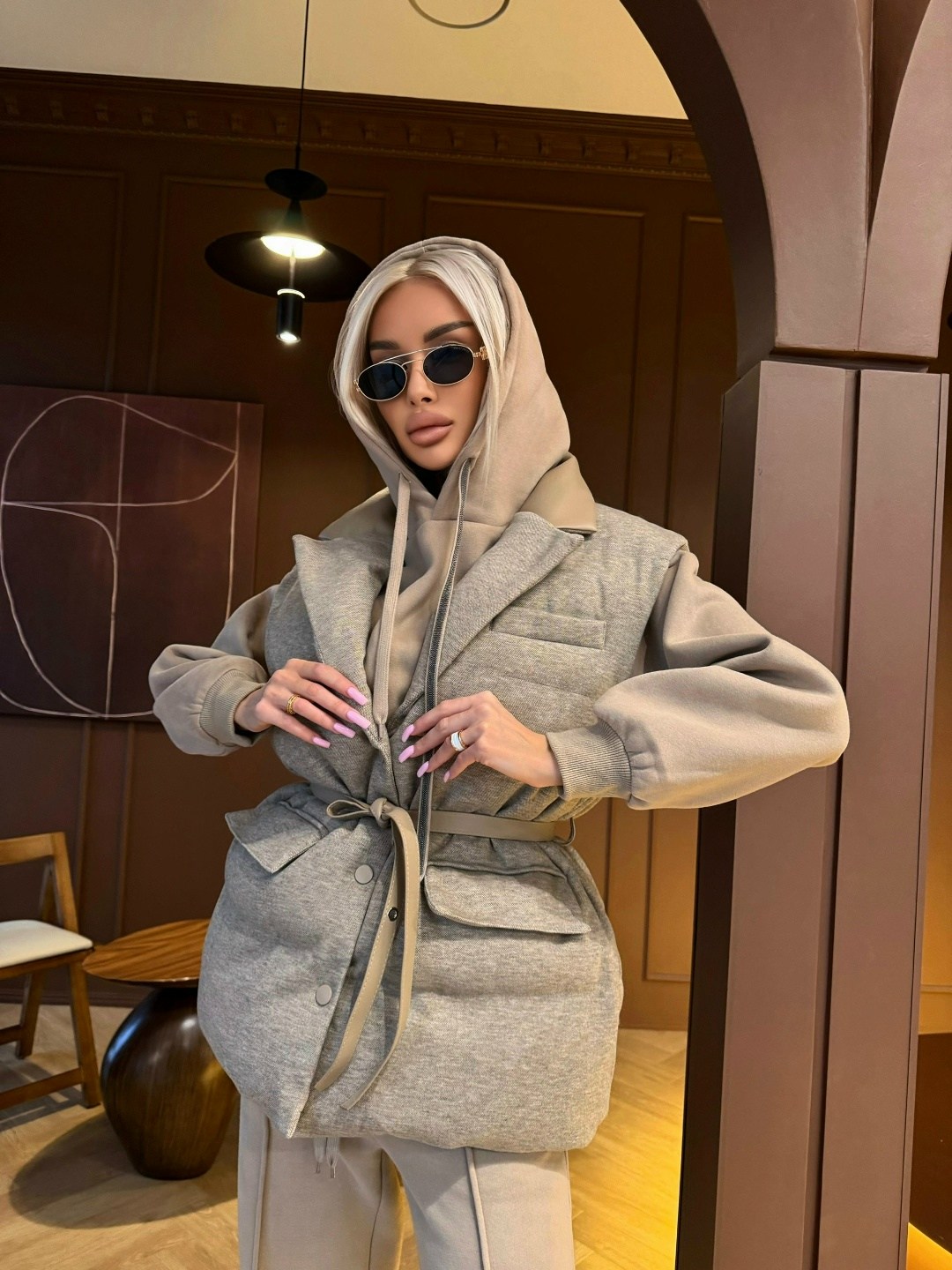 костюм тройка женский,бежевый костюм,костюм на флисе,стильные костюмы,женский костюм на флисе