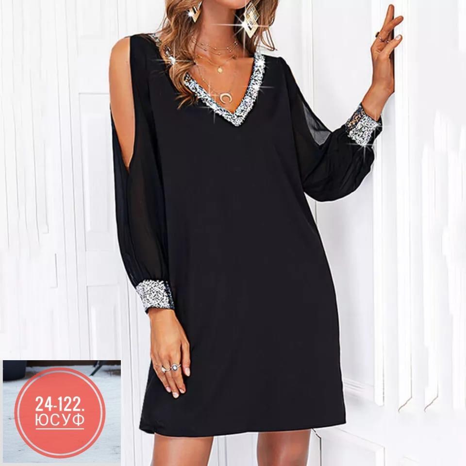 платье женская,черное платье с длинными рукавами,платье модное,платье с открытыми плечам,элегантное платье