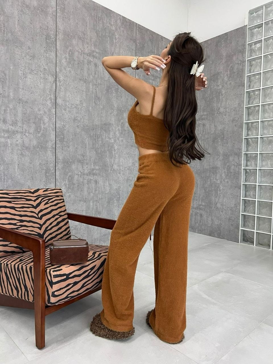 вязаные брюки,трикотажные костюмы,повседневный костюм,комбинезоны и комплекты,брюки женские с