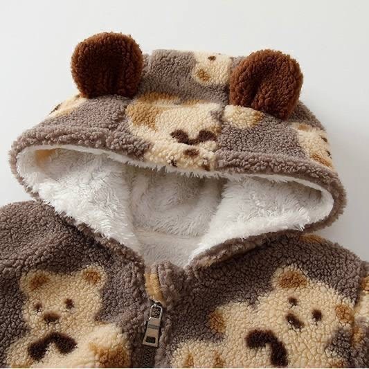 пальто для малыша,куртка с мишками,детская кофта,куртка для маленьких мальчиков,куртка с капюшоном для мальчика