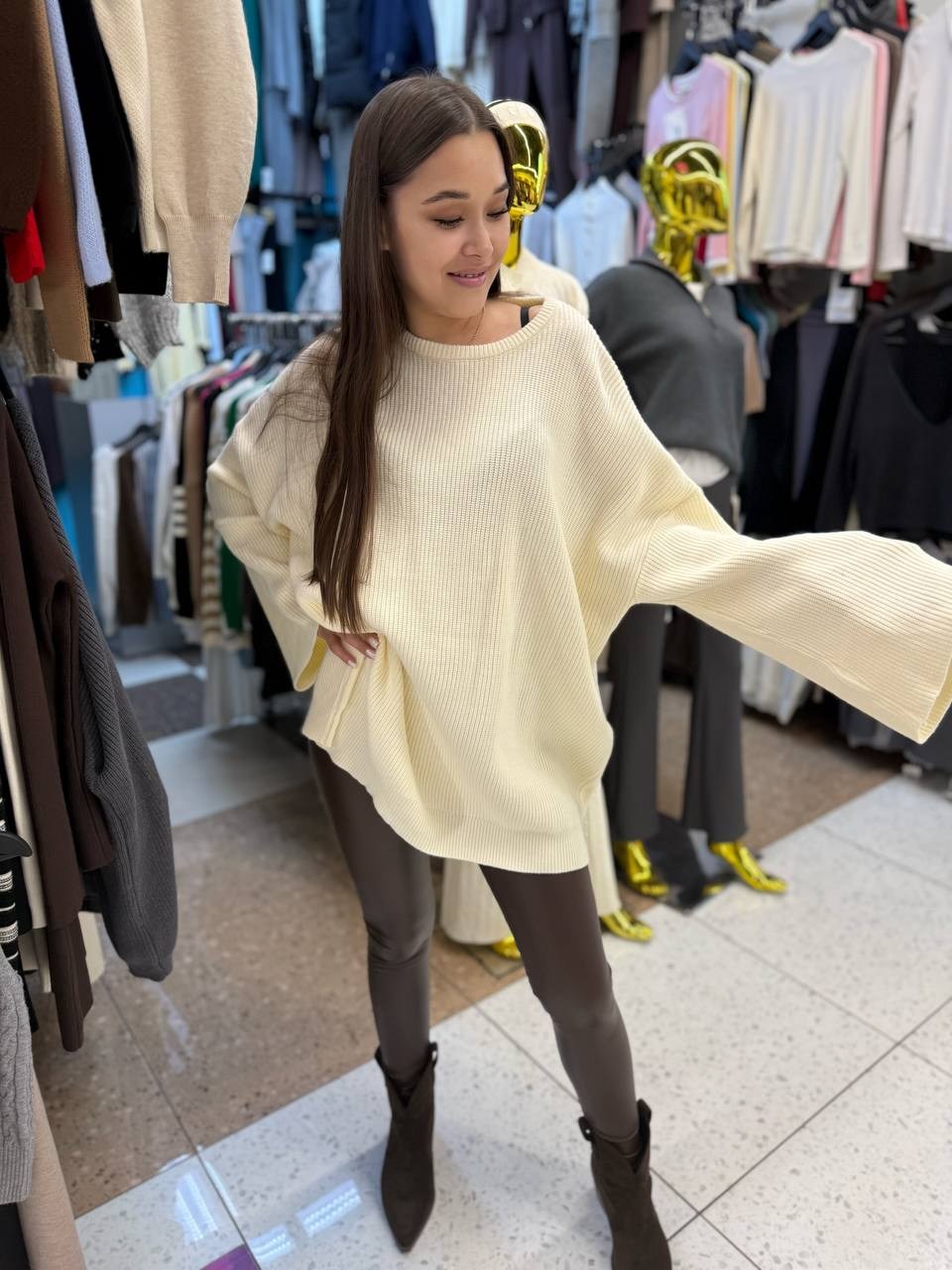 кофта женская,женский свитер,свитер туника,джемпер модный,свитер оверсайз длинный