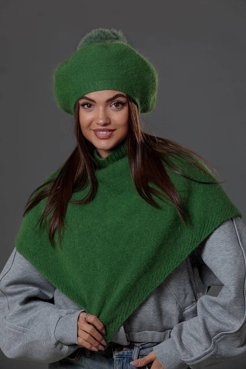 шапка платок,шапочки,шапка с шарфом,комплект шапок,женская шапка