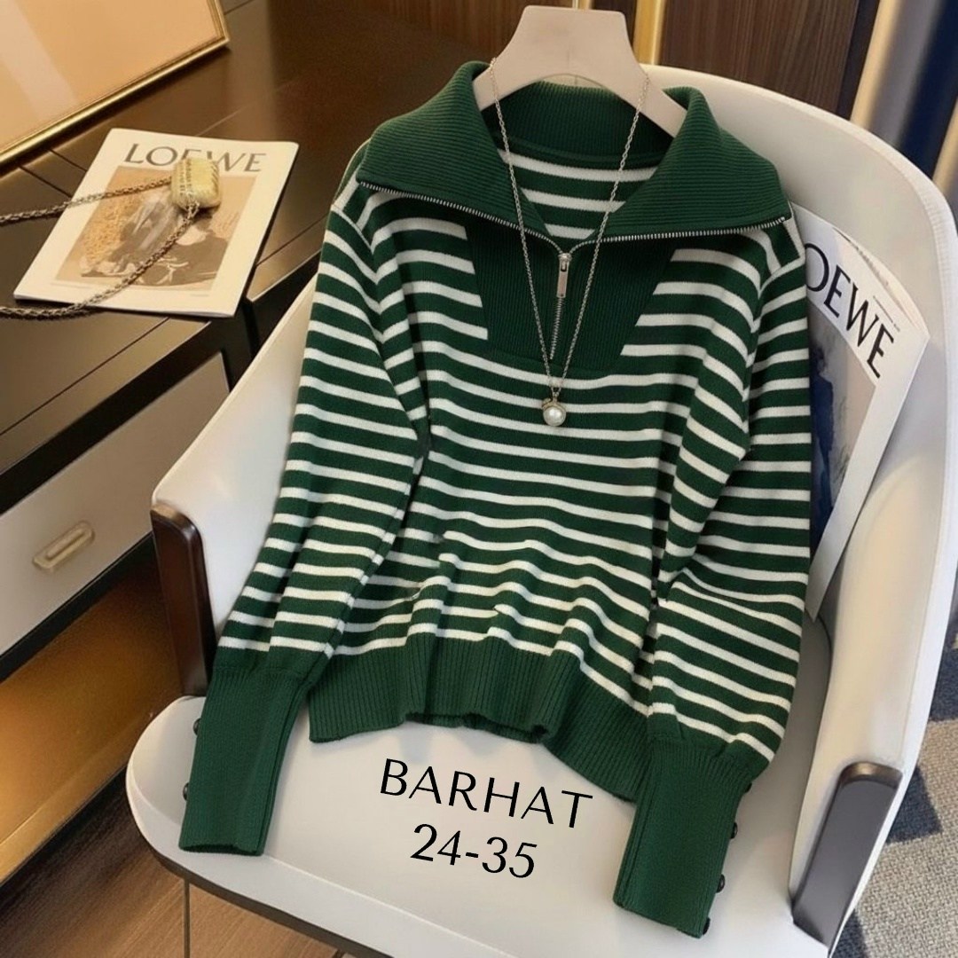 женский свитер,свитер с воротником,свитер в полоску женский,трикотажный свитер в полоску,свитер с полоска