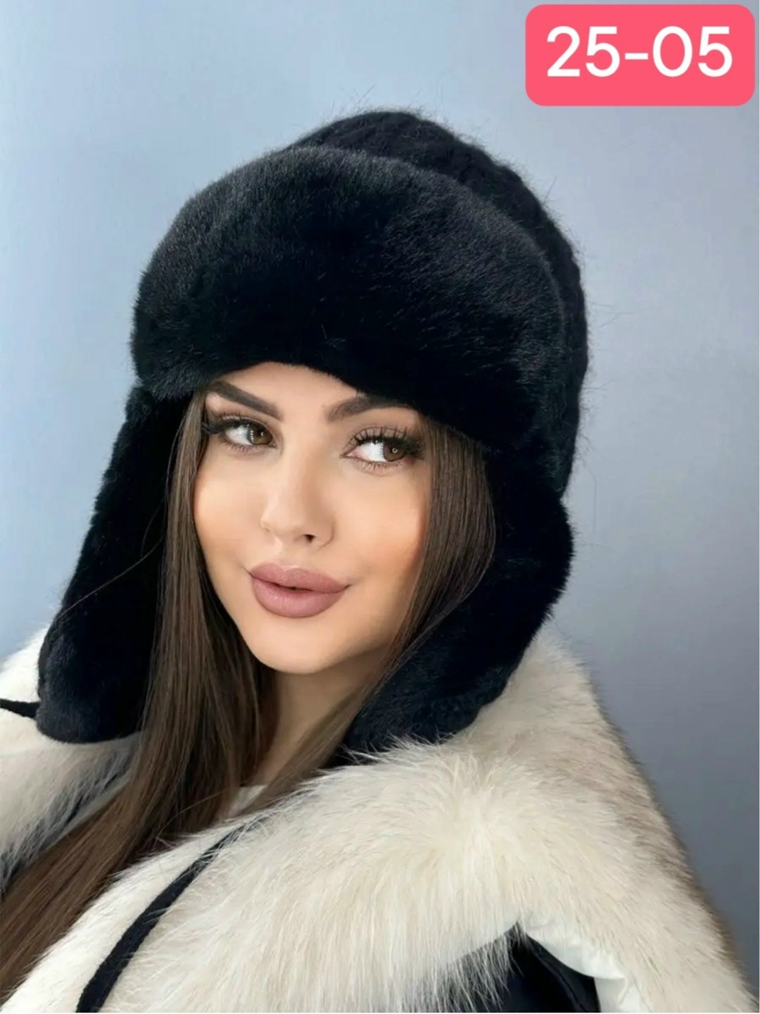 женская зимняя пушистая шапка ушанка из ангоры,шапка ушанка женская,шапка ушанка женская 2025,шапка ушанка зимняя вязаная меховая из ангоры,женская зимняя шапка ушанка