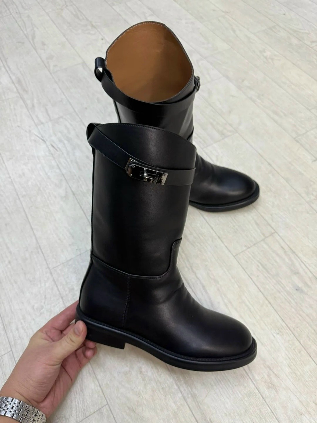 высокие сапоги эрмес,сапоги гермес коричневые,сапоги демисезонные женские,женские сапоги,