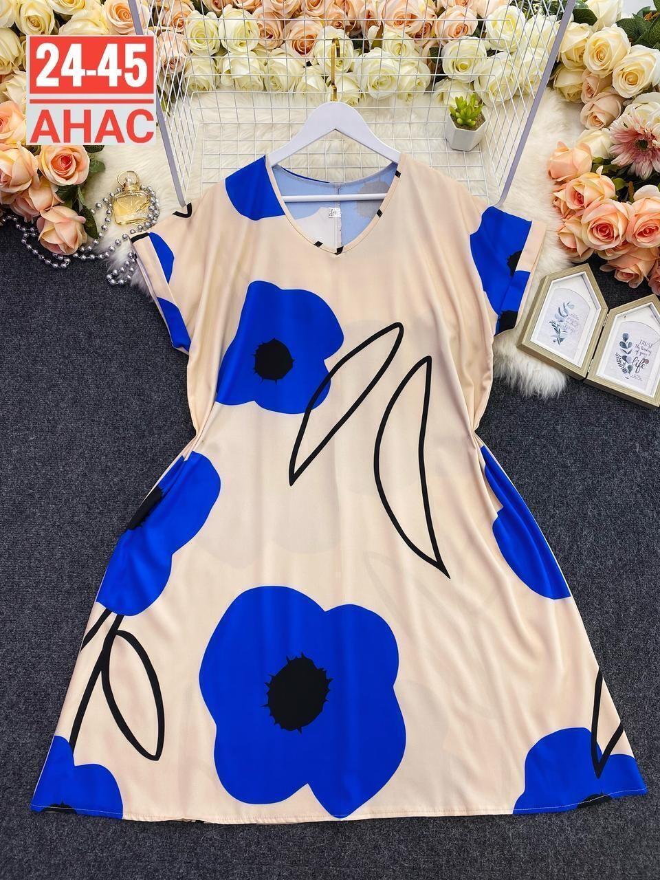 женское яркое летнее платье,женское платье больших размеров,платье cвободного кроя,платье женская,платье