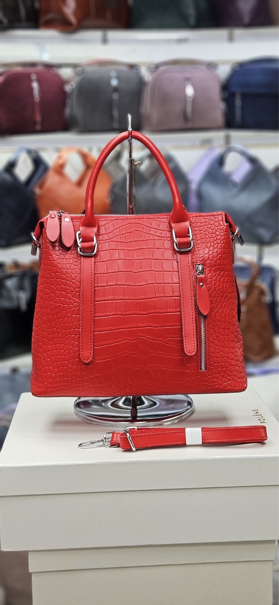 женская кожаная сумка тоут под крокодила,сумка женская из натуральной кожи,сумка,сумка женская,женская сумка кожаная