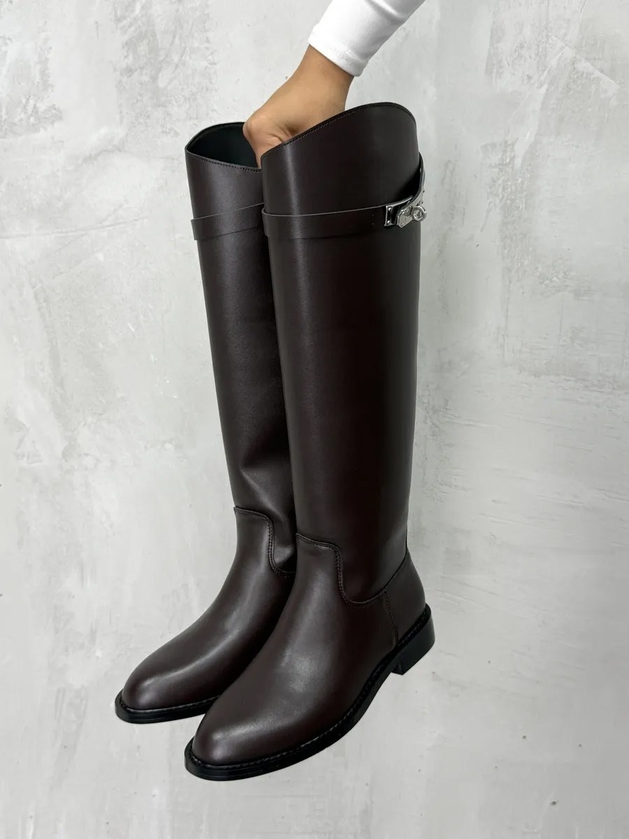 сапоги демисезонные женские,стильные сапоги,,сапоги модные,сапоги коричневые женские без каблука