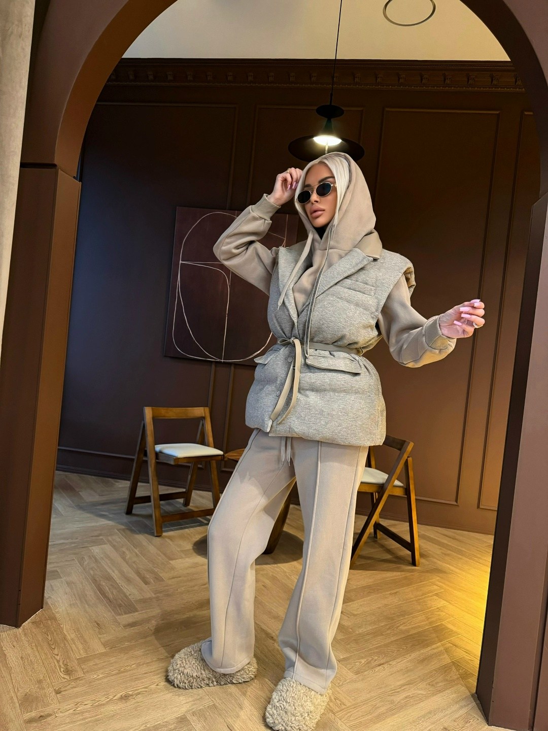 костюм тройка женский,бежевый костюм,костюм на флисе,стильные костюмы,женский костюм на флисе