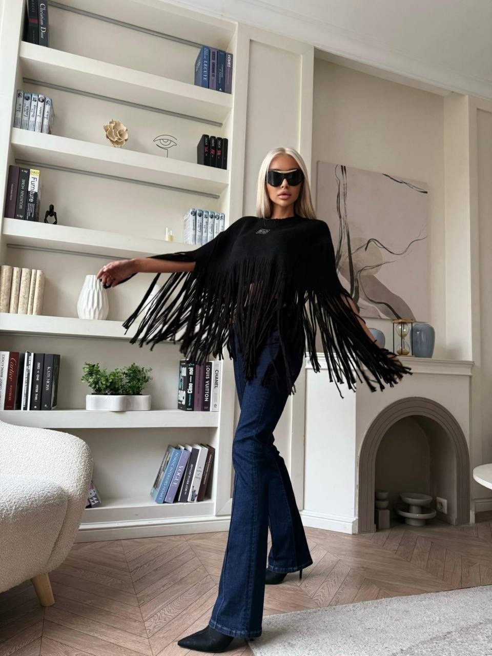 кофта с бахромой,пончо вязаное,модные пончо,джемпер с бахромой,пончо