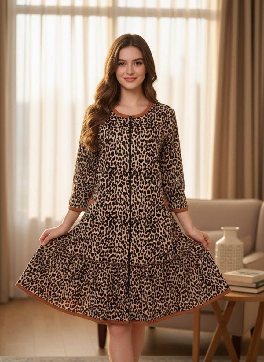 халат женский,халат леопардовый,халат,леопардовый халат женский,халат трикотажный